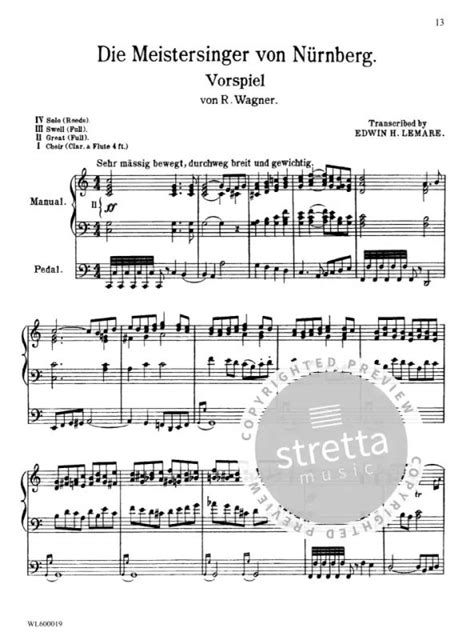 The Organ Music Of Edwin H. Lemare, Series II (Transcriptions): Volume 4 - Wagner (Die Meistersinger, Tristan Und Isolde, Misc.)